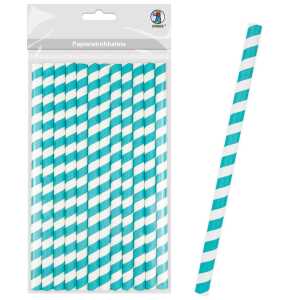 Ursus PAPIERSTROHHALME L STREIFEN PETROL