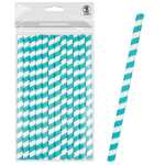 Ursus PAPIERSTROHHALME L STREIFEN PETROL