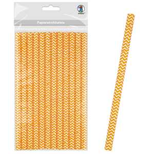 Ursus PAPIERSTROHHALME L CHEVRON ORANGE