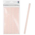 Ursus PAPIERSTROHHALME L CHEVRON ROSA