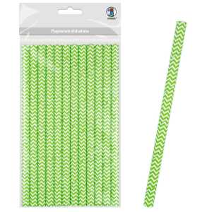 Ursus PAPIERSTROHHALME L CHEVRON GRÜN