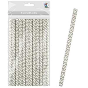 Ursus PAPIERSTROHHALME L CHEVRON GRAU