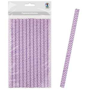 Ursus PAPIERSTROHHALME L CHEVRON LILA