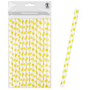 Ursus PAPIERSTROHHALME L PUNKTE GELB