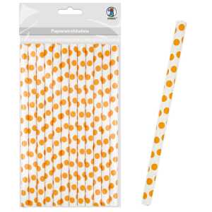 Ursus PAPIERSTROHHALME L PUNKTE ORANGE
