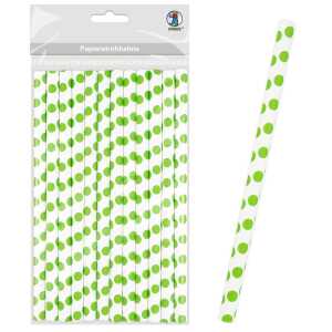 Ursus PAPIERSTROHHALME L PUNKTE GRÜN