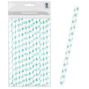 Ursus PAPIERSTROHHALME L PUNKTE HELLBLAU