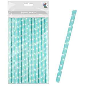 Ursus PAPIERSTROHHALME L STERNE HELLBLAU