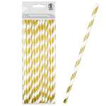 Ursus PAPIERSTROHHALME S STREIFEN GOLD