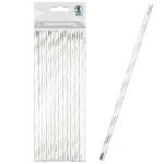 Ursus PAPIERSTROHHALME S STREIFEN SILBER