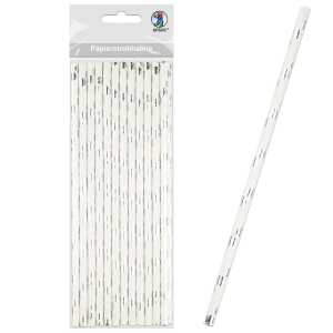 Ursus PAPIERSTROHHALME S PUNKTE SILBER