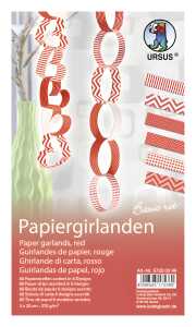 Ursus PAPIERGIRLANDEN "BASIC ROT"