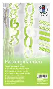 Ursus PAPIERGIRLANDEN "BASIC GRÜN"