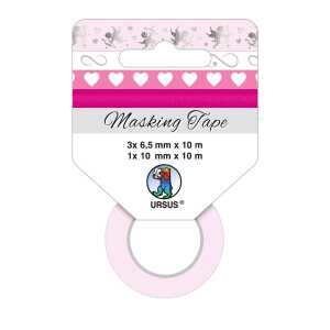 Ursus MASKING TAPE 6,5/10MMx10M 4 RL SET 03 LIEBE