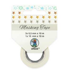 Ursus MASKING TAPE 6,5/10MMx10M 4 RL SET 07 STERNE