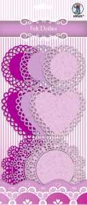 Ursus FELT DOILIES, Ø10CM, Ø8,9CM, Ø7CM 9STK 4008525209201