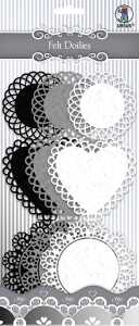 Ursus FELT DOILIES, Ø10CM, Ø8,9CM, Ø7CM 9STK 4008525209225