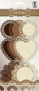 Ursus FELT DOILIES, Ø10CM, Ø8,9CM, Ø7CM 9STK 4008525209232