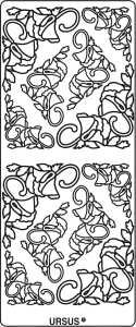 Ursus KREATIV STICKER 10x23CM,MOTIV 46,1ST.GOLD
