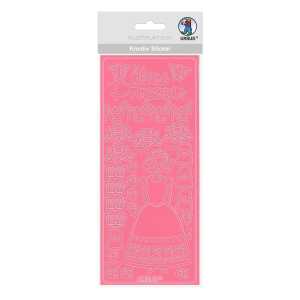 Ursus KREATIV STICKER 10x23CM,MOTIV 104,1ST.PINK