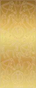Ursus KREATIV STICKER 10x23CM,MOTIV 19,5ST.GOLD