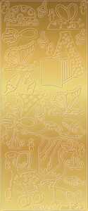 Ursus KREATIV STICKER 10x23CM,MOTIV 24,5ST.GOLD