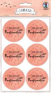 Ursus STICKER "EINLADUNG ZU M. KONFIRMATION" KORALLE