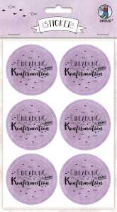 Ursus STICKER "EINLADUNG ZU M. KONFIRMATION" FLIEDER