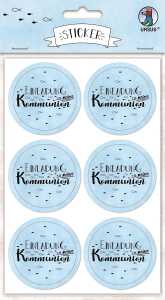 Ursus STICKER "EINLADUNG ZU M. KOMMUNION" HELLBLAU