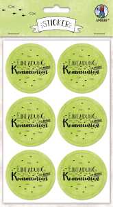Ursus STICKER "EINLADUNG ZU M. KOMMUNION" APFELGRÜN