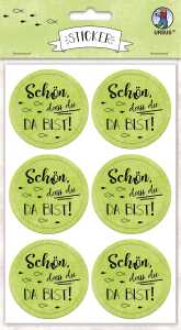 Ursus STICKER "SCHÖN, DASS DU DA BIST" APFELGRÜN