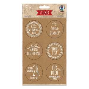 Ursus STICKER "WEIHNACHTEN"24ST SORTIERT
