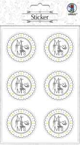Ursus STICKER "HOCHZEIT" MR. & MRS.