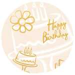 Ursus BRILLANT 230G.DIN A4,5BL.GOLD HAPPY BIRTHDAY