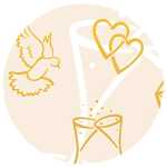 Ursus BRILLANT 230G.DIN A4,5BL.GOLD HOCHZEIT