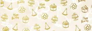 Ursus BRILLANT 230G.DIN A4,25BL.GOLD HAPPY BIRTHDAY