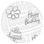 Ursus BRILLANT 230G.DIN A4,5BL.SILBER H. BIRTHDAY