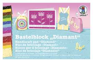 Ursus BASTELBLOCK" DIAMANT"300G.22x33CM,15BL.