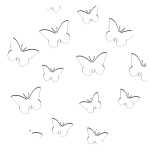Ursus SILHOUETTENKARTON 300G.23x33CM,SCHMETTERLING 4008525234258