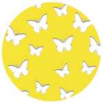 Ursus SILHOUETTENKARTON 300G.23x33CM,SCHMETTERLING 4008525234265