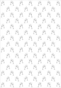 Ursus SILHOUETTENKARTON 300G.23x33MM,SEKTGLÄSER