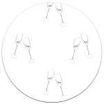 Ursus SILHOUETTENKARTON 300G.23x33MM,SEKTGLÄSER