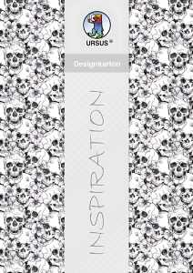 Ursus DESIGNKARTON SKULL 200G. A4,5BL.MO3