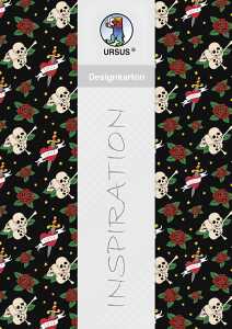 Ursus DESIGNKARTON SKULL 200G. A4,5BL.MO4