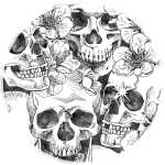 Ursus DESIGNKARTON SKULL 200G. A4,25BL.MO3