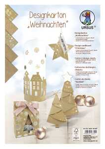 Ursus DESIGNKARTON WEIHNACHTEN 250G. A4,5BL.SORT.