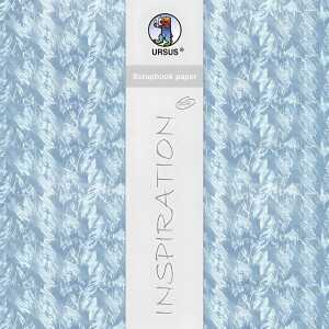 Ursus SCRAPB.PAPER SHINING PAP.12"x12",5BL.HIM.BLAU