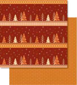 Ursus SCRAPB.PAPER WINTERZ.ORANGE/ROT 12"x12",5BL. 4008525097556