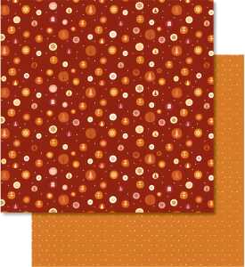 Ursus SCRAPB.PAPER WINTERZ.ORANGE/ROT 12"x12",5BL. 4008525097563