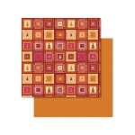 Ursus SCRAPB.PAPER WINTERZ.ORANGE/ROT...